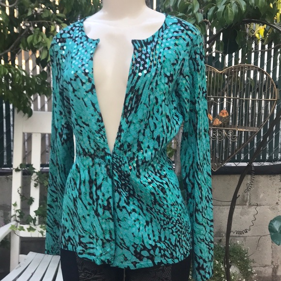 I-N-C Cardigan with sequins - Picture 10 of 11